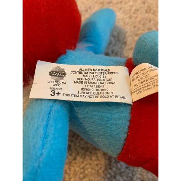 Vintage The Smurfs Papa Smurf Plush Toy By Nanco 11" Tall - Picture 6 of 7